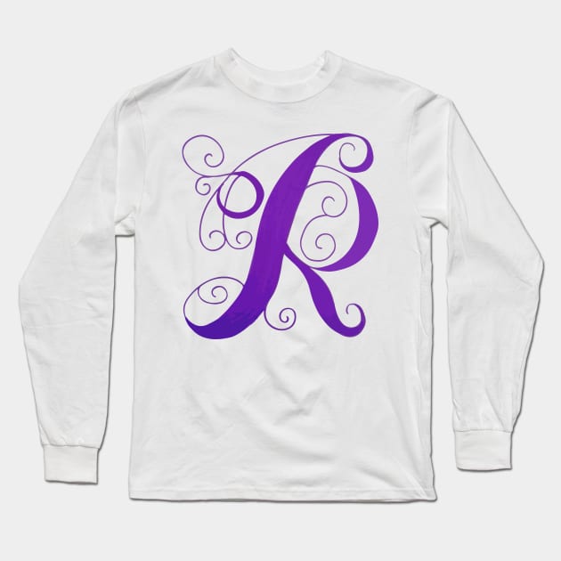 Letter R Long Sleeve T-Shirt by wildmagnolia